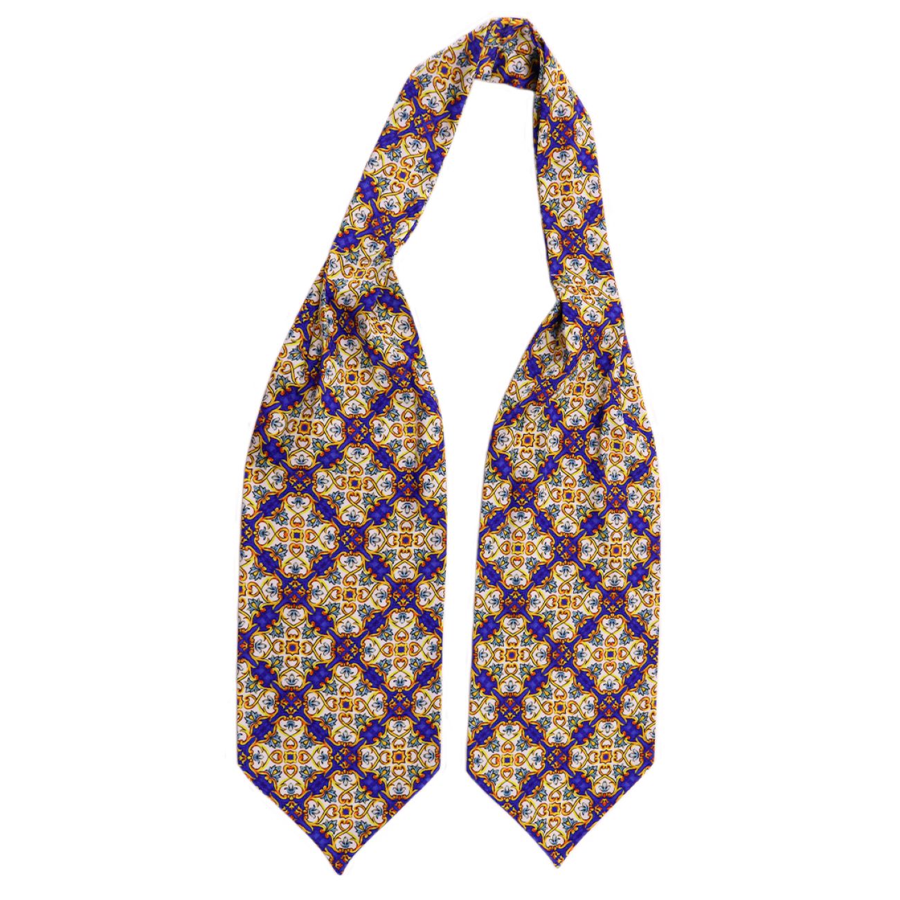 Ascot Tie | Stylish Geometric Pattern Neck Scarf for Formal & Casual Outfits