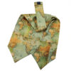 Cravate Ascot élégante – Idéale pour événements et cérémonies avec motif carte du monde en vert