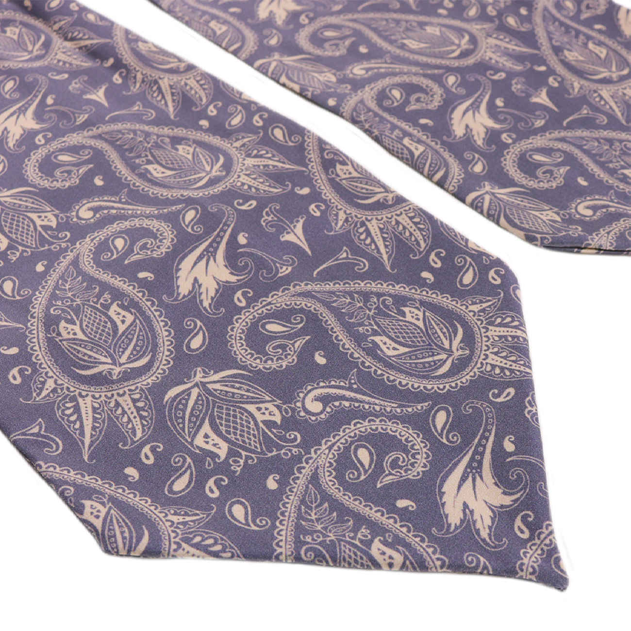 Cravate Ascot pour homme – Idéale pour les mariages avec motif cachemire violet