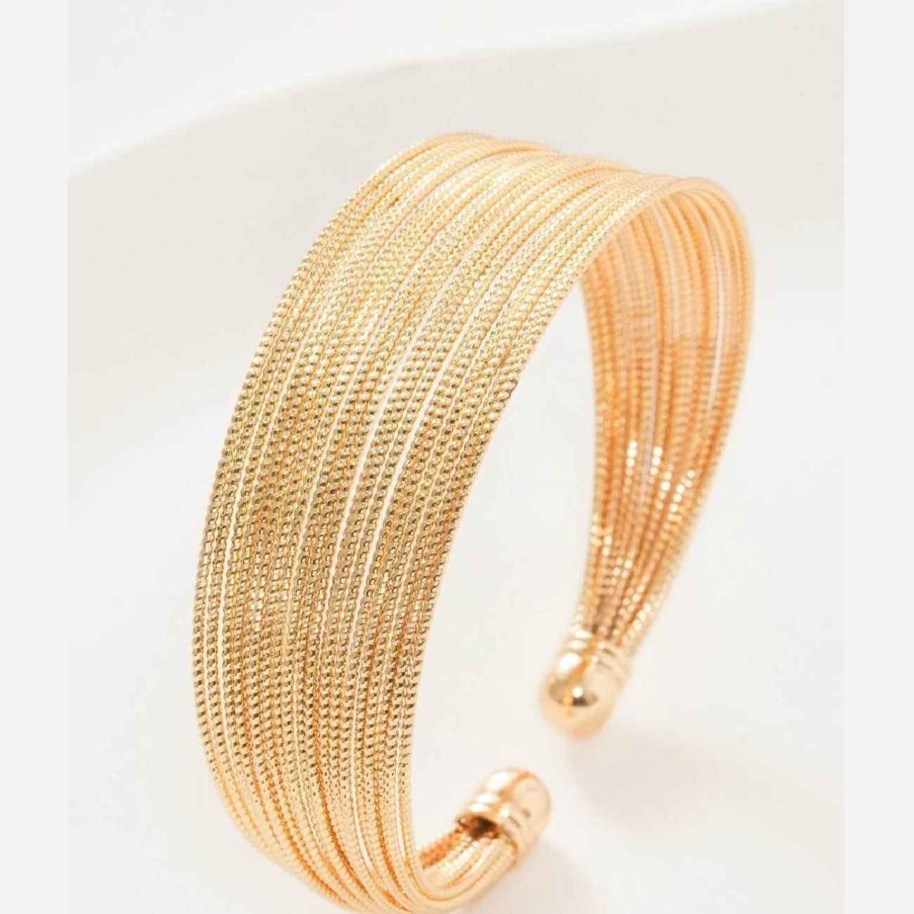 Bracelet Manchette Minimaliste pour Femme, Réglable & Élégant – Multi-Rangs