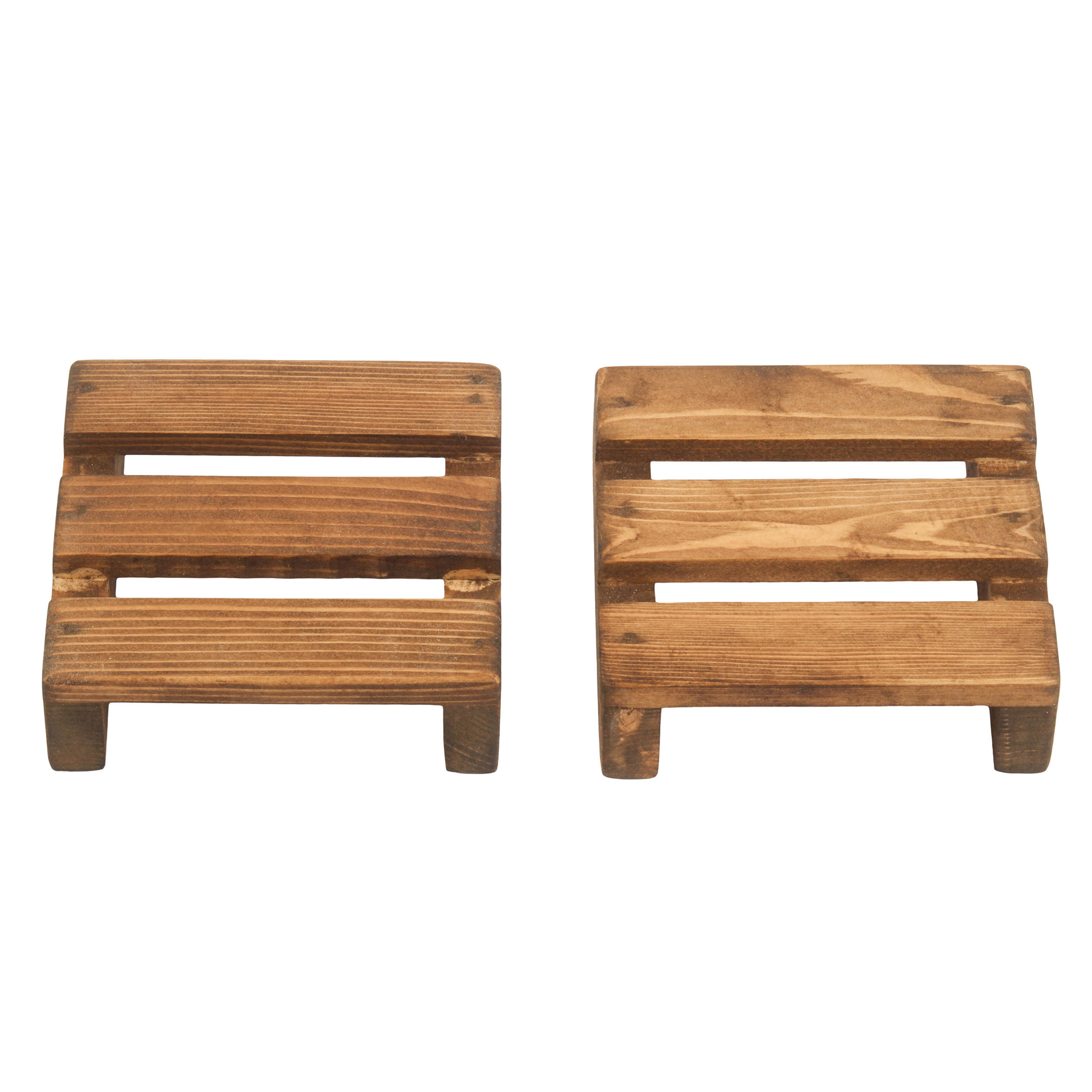 Sous-verre minimaliste en bois de palette – Idéal pour cuisines, bars et bureaux (lot de 6)