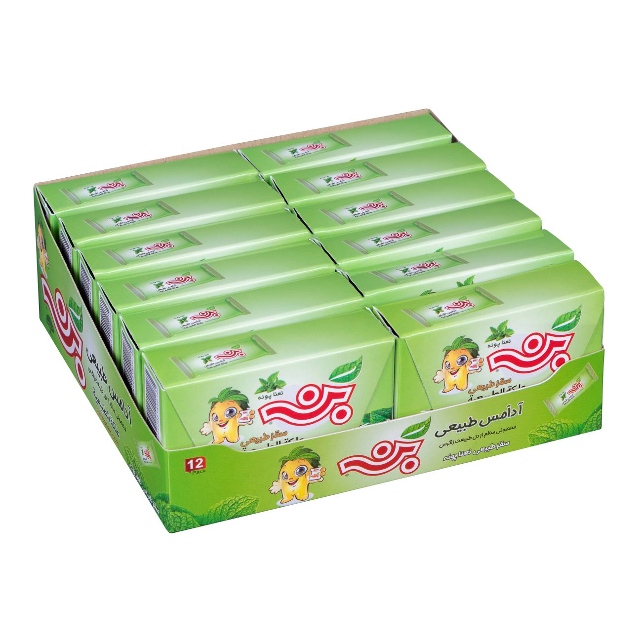 Gomme naturelle goût menthe pouliot – Paquet de 12 pièces