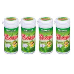Gomme naturelle à la menthe – Idéale pour rafraîchir l’haleine à tout moment (lot de 4)