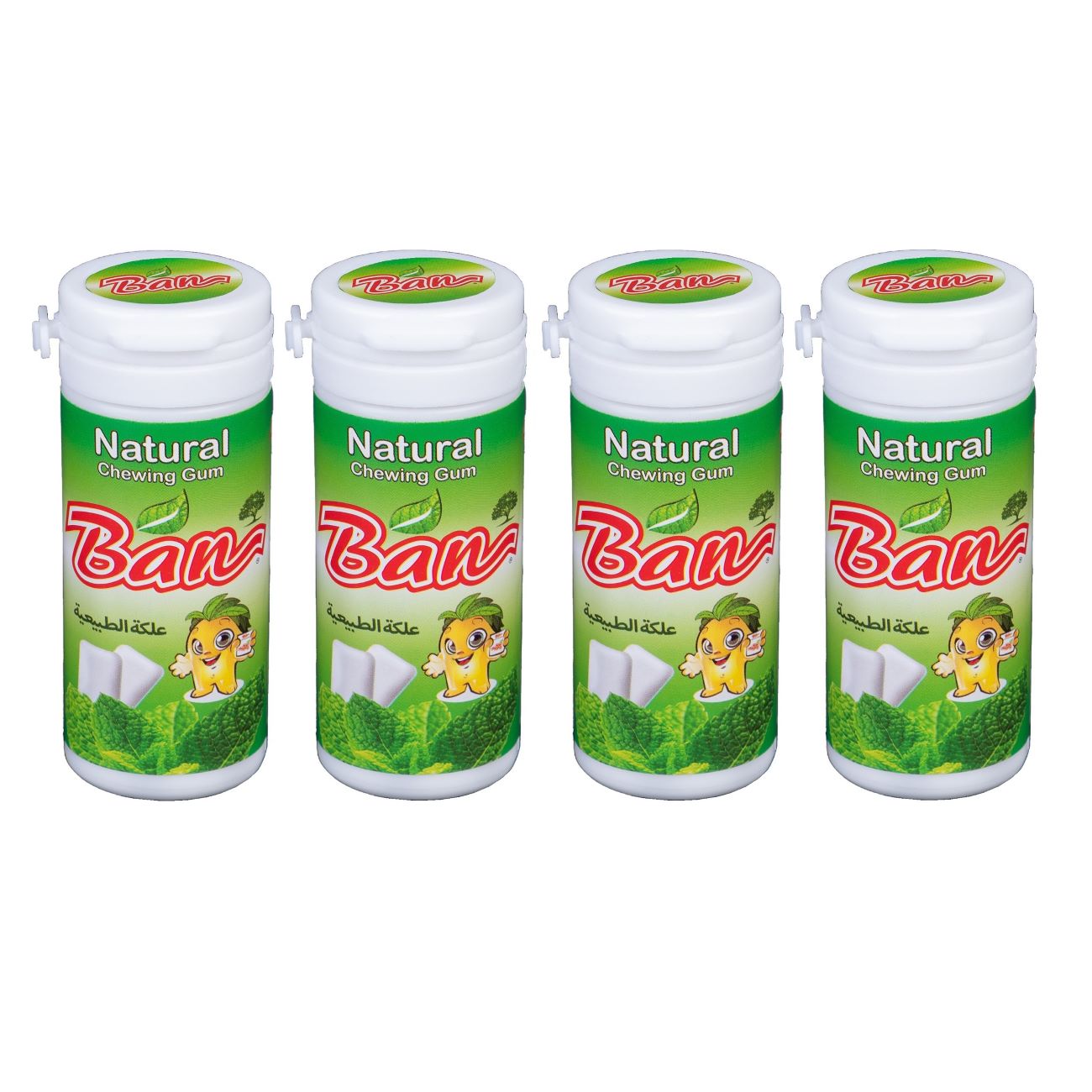 Gomme naturelle à la menthe – Idéale pour rafraîchir l’haleine à tout moment (lot de 4)