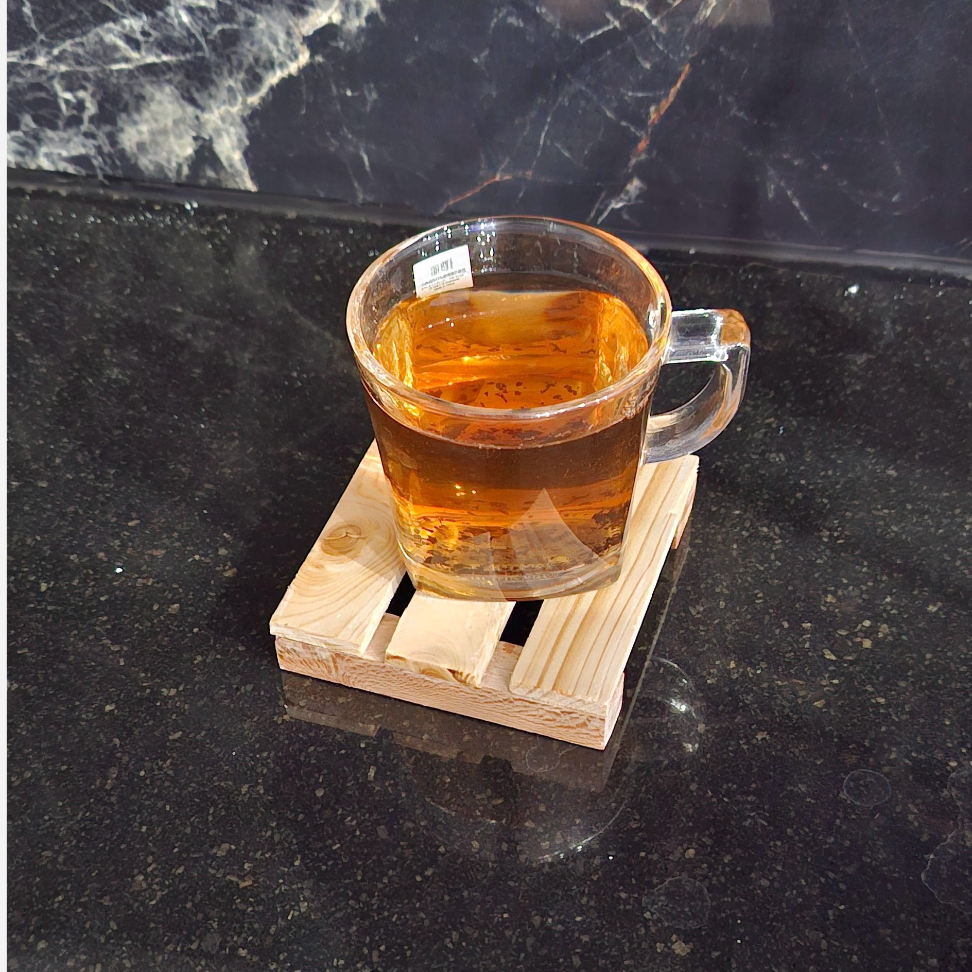 Sous-verre en bois naturel de palette – Protège la table (lot de 6)