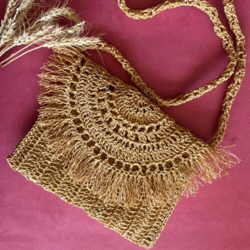 Sac en raphia inspiré par la nature – Parfait pour un usage quotidien et les séances photo