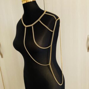 Chaîne corporelle unilatérale – Parfaite pour les fêtes et les looks audacieux