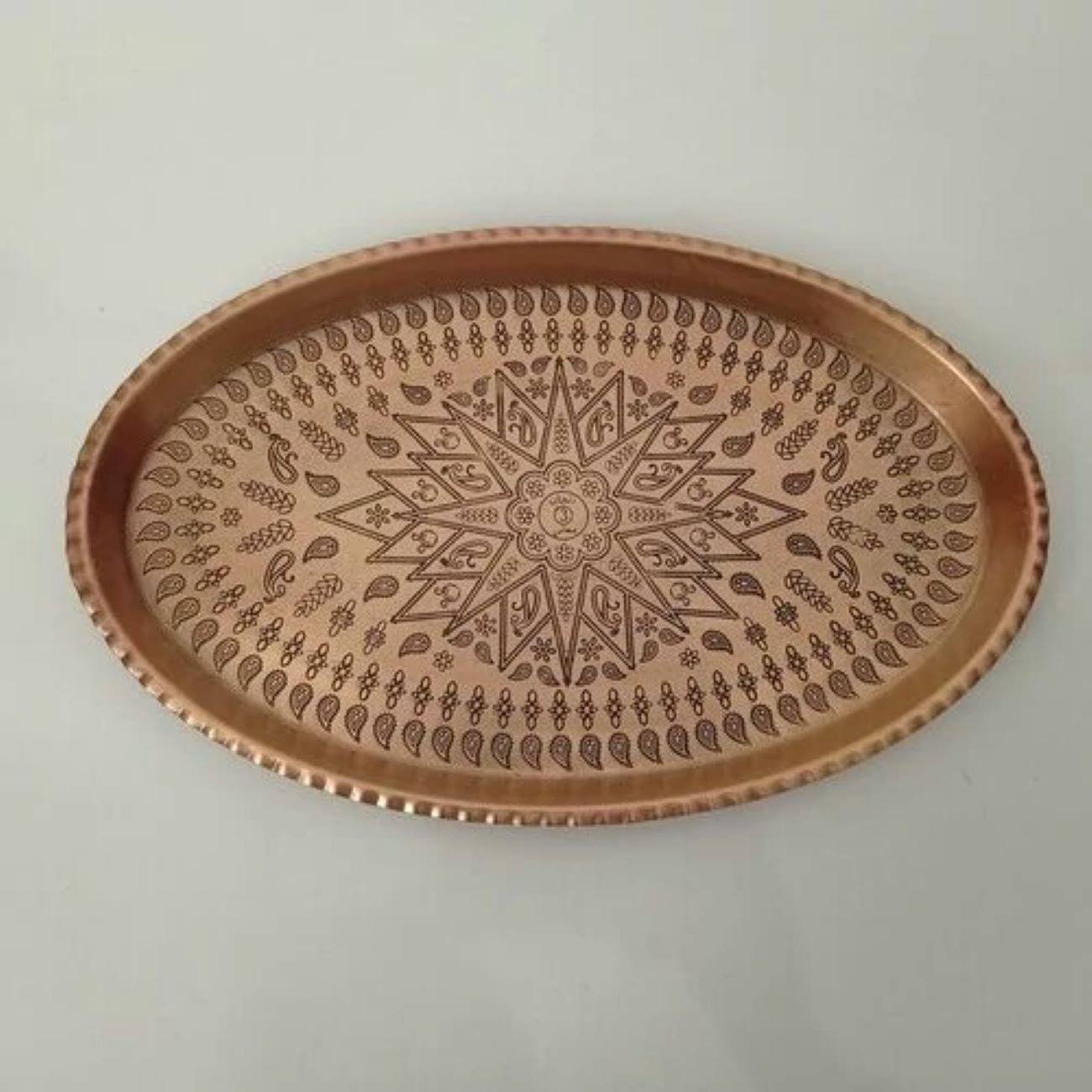 Oval Shaped Copper Serving Tray – Stunning Blend of Heritage & Functionality
