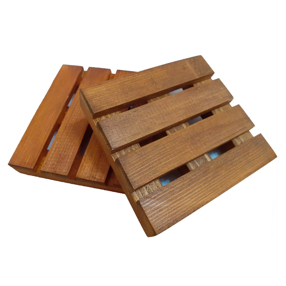 Sous-verre de palette pour boissons – Sous-verres en bois uniques pour tasses à café et à thé (lot de 6)