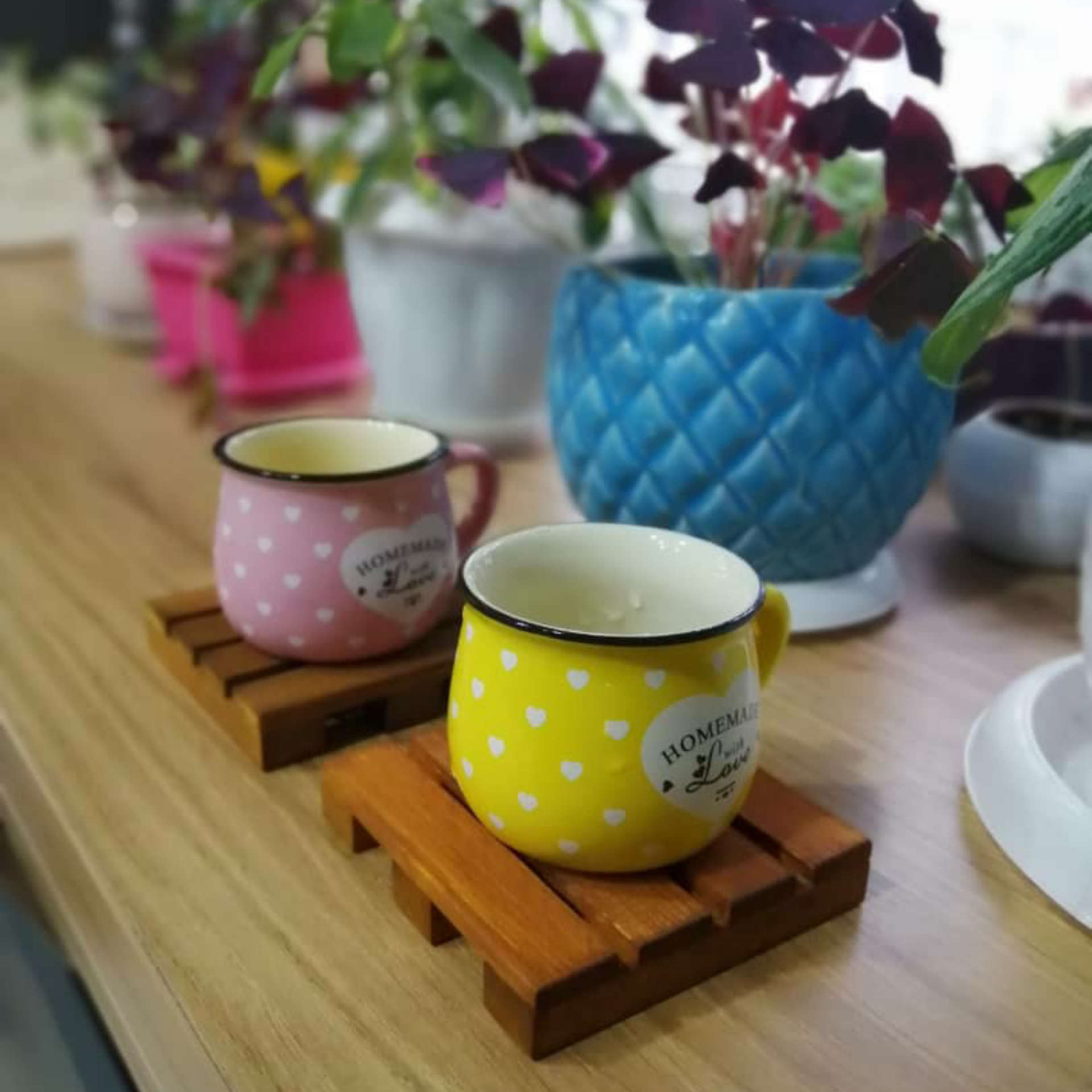 Sous-verre de palette pour boissons – Sous-verres en bois uniques pour tasses à café et à thé (lot de 6)