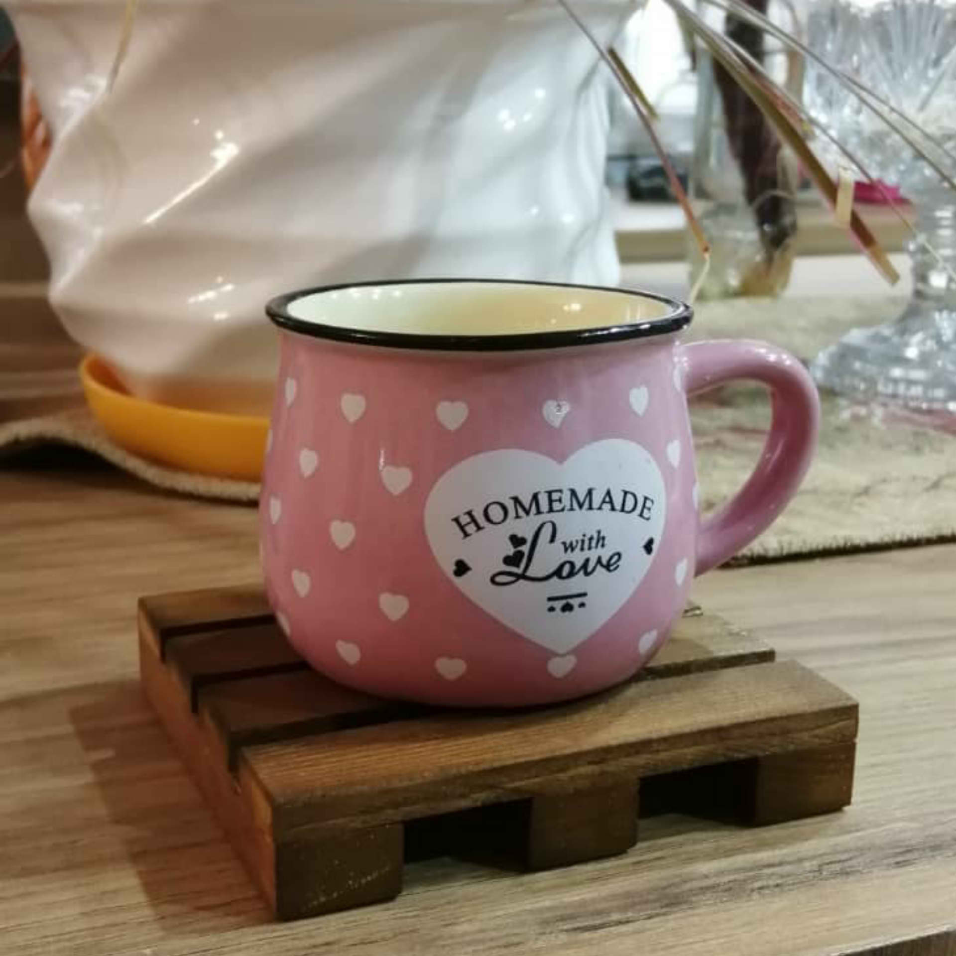 Sous-verre de palette pour boissons – Sous-verres en bois uniques pour tasses à café et à thé (lot de 6)