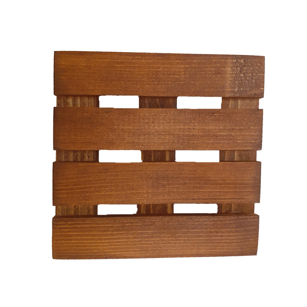 Sous-verre de palette pour boissons – Sous-verres en bois uniques pour tasses à café et à thé (lot de 6)