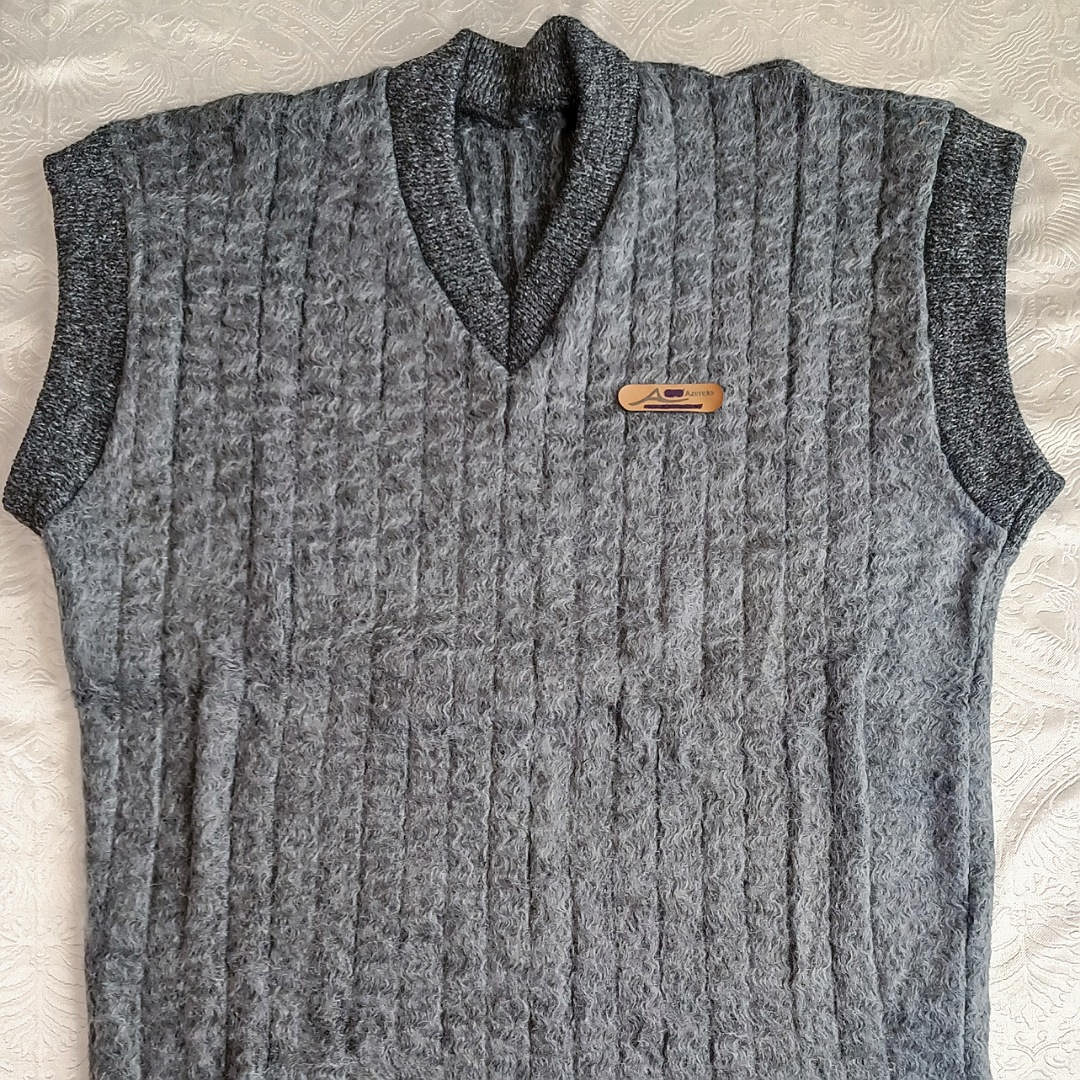 Gilet gris sans manches en laine de chameau pour homme persan – Idéal pour le bureau et un usage quotidien