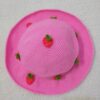 Chapeau Seau Crochet Fraise Rose – Adapté aux Activités de Plein Air et aux Événements Musicaux