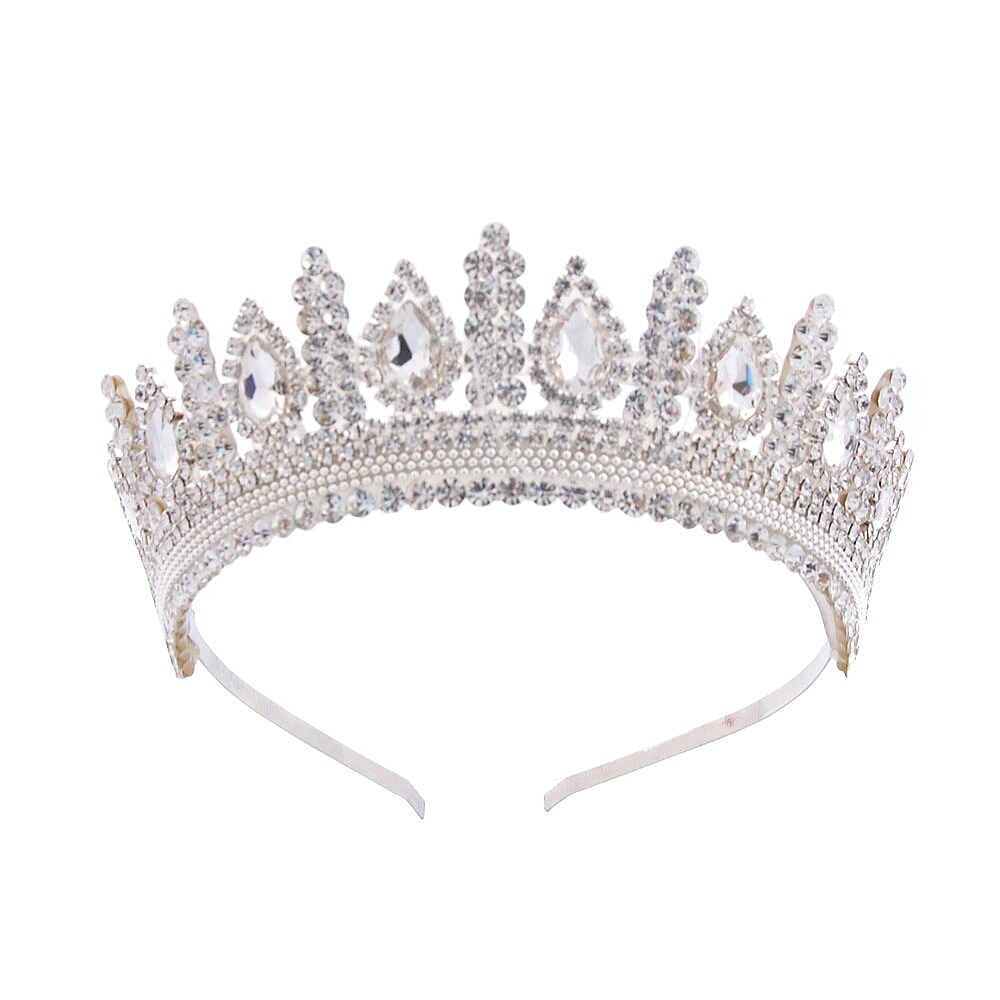 Diadème style princesse en cristal – Idéal pour les mariages, quinceañeras et bals