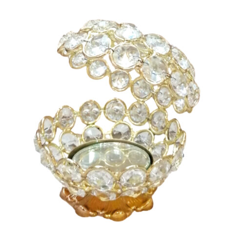 Porte-bijoux en forme de coquillage inspiré de la mer – Design cristal