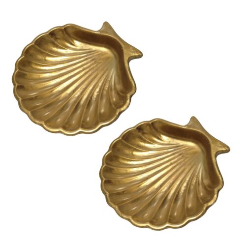Porte-bijoux élégant en forme de coquillage pour accessoires quotidiens