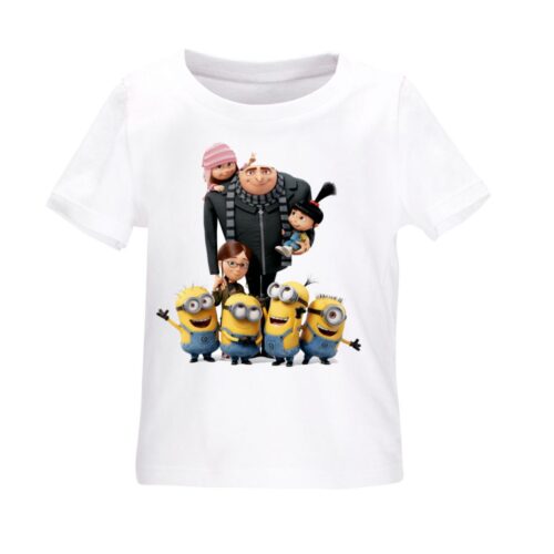 T-shirt à manches courtes ultra-doux en coton 100 % pour enfants – Design Minions