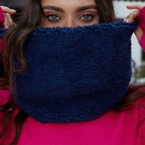 Écharpe col en tissu teddy – Douce et chaude pour les jours froids