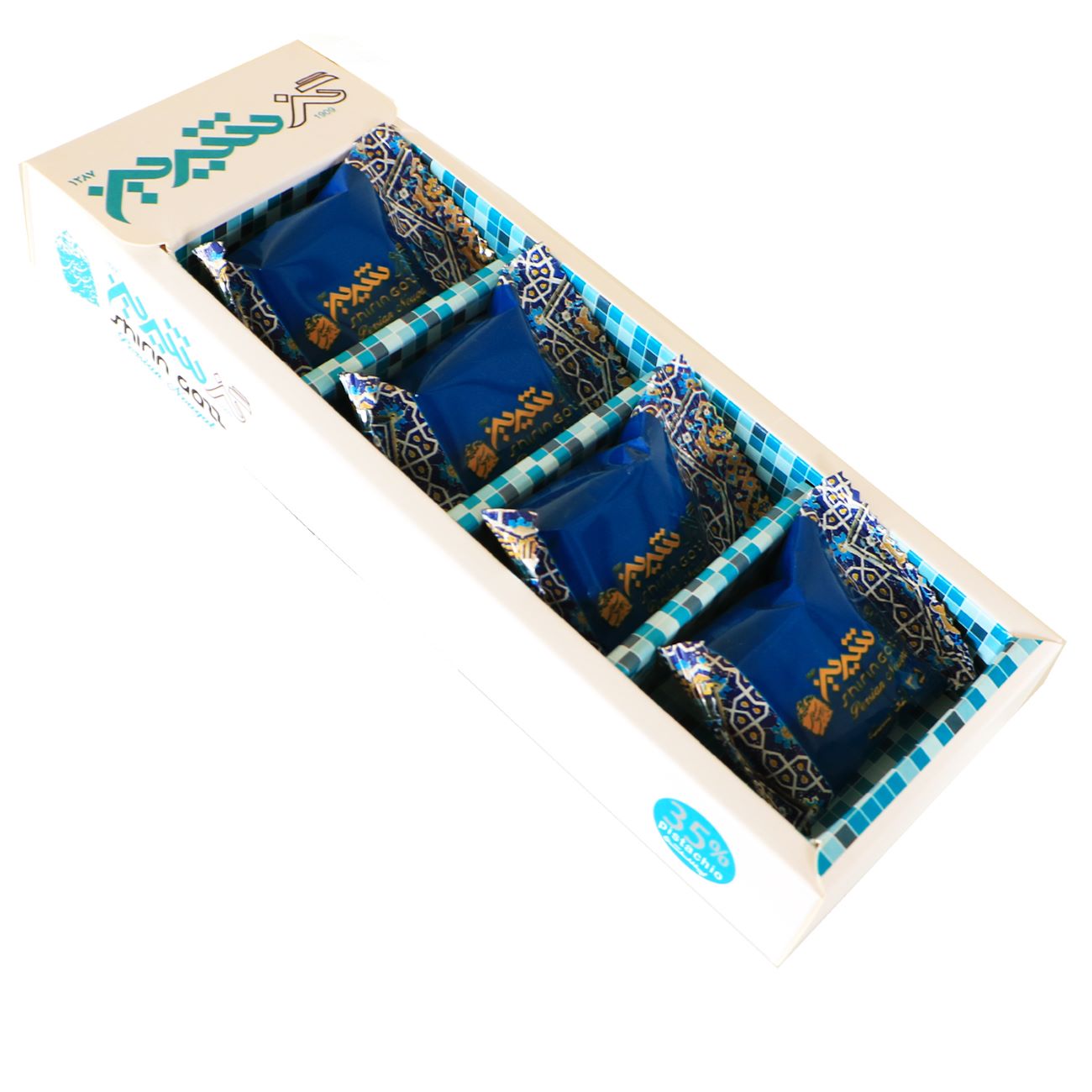 Shirin Gaz au nougat persan - 35 % pistache – 50 g (lot de 10)