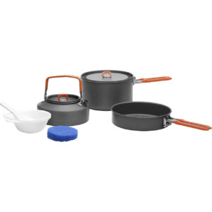 Kit de cuisson pour feu de camp – Ensemble de cuisson extérieur, léger et durable, 5 pièces