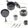 Ensemble de cuisson pour camping sur feu ouvert – Léger et durable