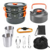 Ensemble de cuisson pour camping sur feu ouvert – Léger et durable