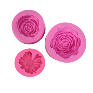 Set de Moules à Bougies – Comprend Designs Anémone, Marguerite & Rose Classique, 3 pièces