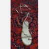 Sandale gladiateur confortable à lacets – Design tendance et durable en argenté
