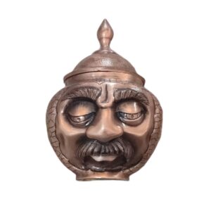 Sucrier en cuivre – design visage humain unique