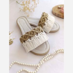 Chausson Macramé Confortable et Stylé – Adapté pour Chaussures de Yoga ou Méditation