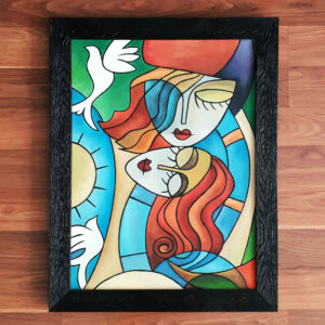 Peinture murale cubiste – Parfaite pour des designs minimalistes et modernes
