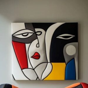 Tableau sur toile visage cubiste – Pièce forte pour votre espace