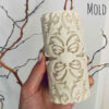 Moule à bougie élégant – Idéal pour bougie faite maison avec motif cylindre gravé