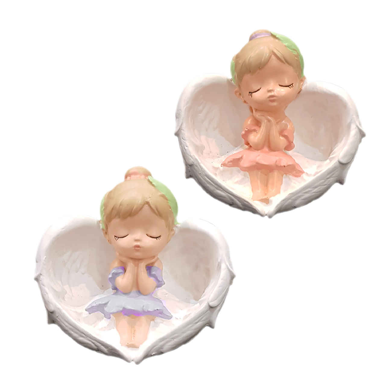 Set de Figurines Élégantes – Parfait pour Décoration & Cadeau avec Motif Ange (2x)