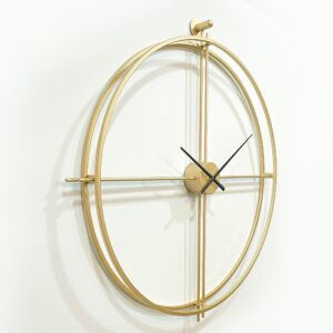 Horloge murale minimaliste dorée surdimensionnée – élégante pour toute pièce
