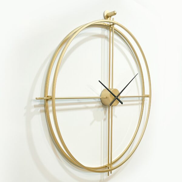 Horloge murale minimaliste dorée surdimensionnée – élégante pour toute pièce