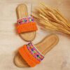 Chausson Macramé Brodé - Parfait pour Cadeau d’Anniversaire, Vacances, Pendaison de Crémaillère ou Coffret SPA
