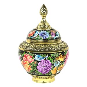 Bol à bonbons émaillé – modèle fleur & oiseau