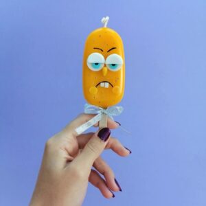 Bougie fantaisie en forme de glace – motif Bob l’éponge