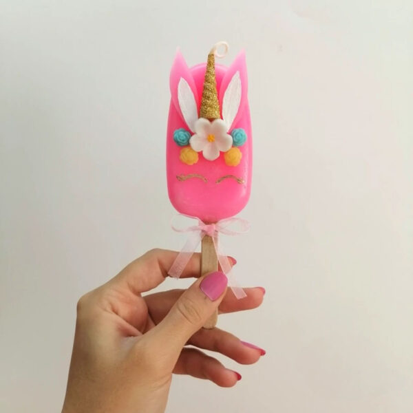 Bougie fantaisie licorne en forme de glace – décoration d’intérieur