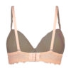 Ensemble soutien-gorge à coussin fixe et string – Motif floral et string ajusté