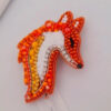 Superbe broche renard perlée – gracieuse et unique