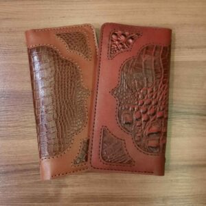 Portefeuille en Cuir à Coutures Main – Portefeuille Bifold Vintage pour Hommes & Femmes