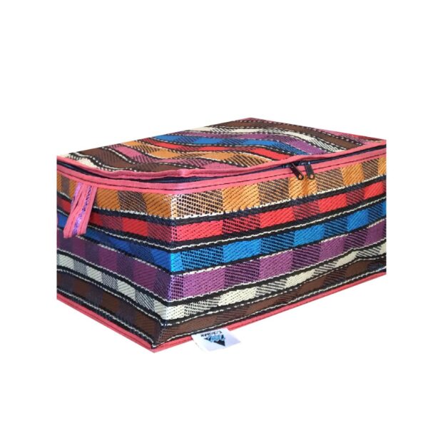Boîte multifonction en tissu motif Jajim à carreaux