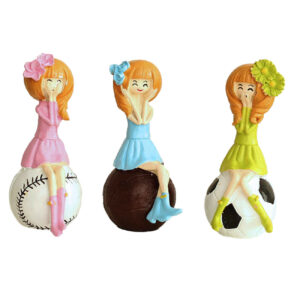 Set de Figurines Leilpar – Pour Décoration de Chambre & Cadeau, Fille au Motif Ballon (3 pièces)