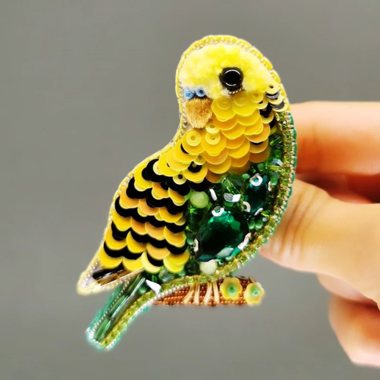 Broche inséparables – inspirée par la nature