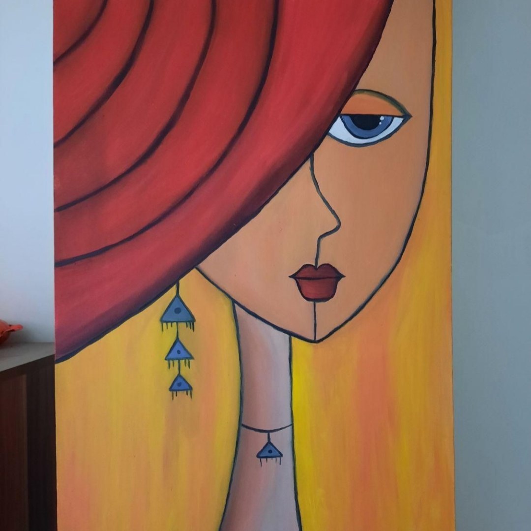 Œuvre originale de style cubiste – Convient aux amateurs d’art et décorateurs