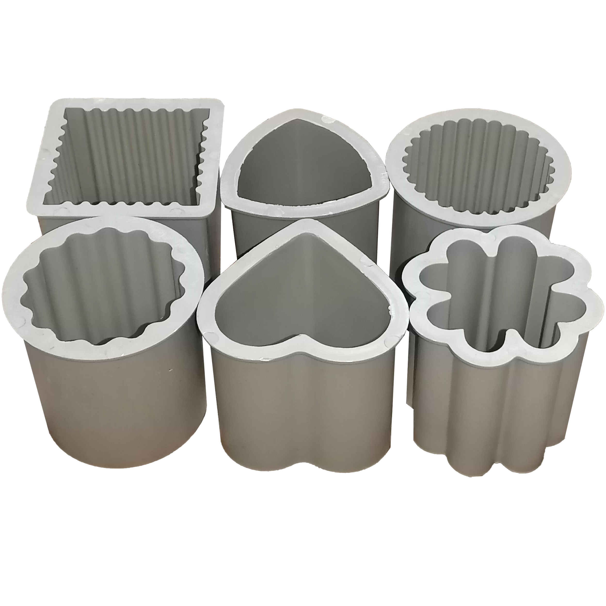 Set de moules en plastique pour bougies – Formes et tailles variées, pour débutants et pros (6x)