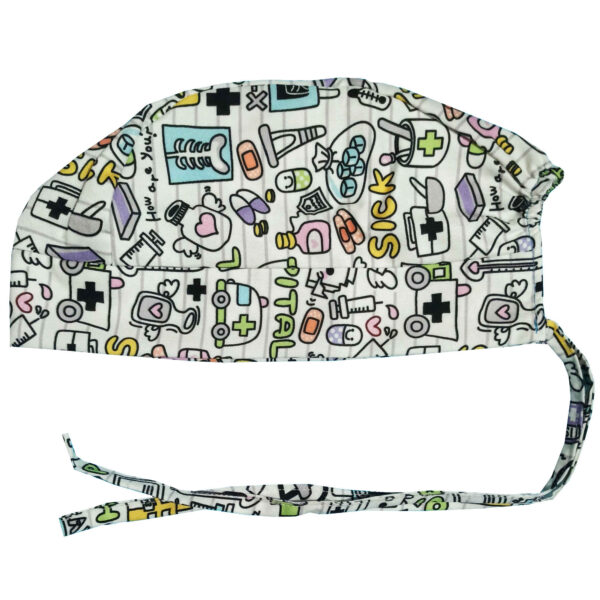 Bonnet chirurgical imprimé – couvre-chef médical élégant & fonctionnel